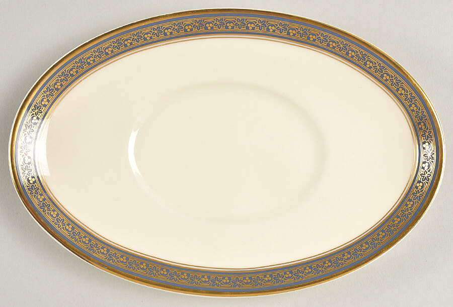 Embassy Blue (No #, Intro 1987) Underplate for Gravy Boat by Minton-1