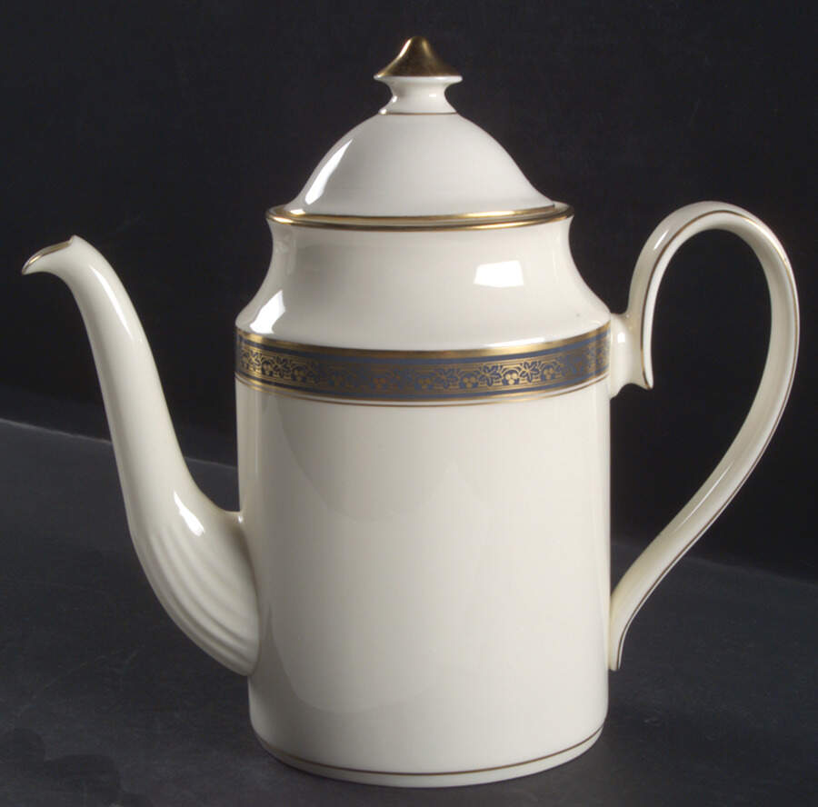 Embassy Blue (No #, Intro 1987) Coffee Pot & Lid by Minton-1