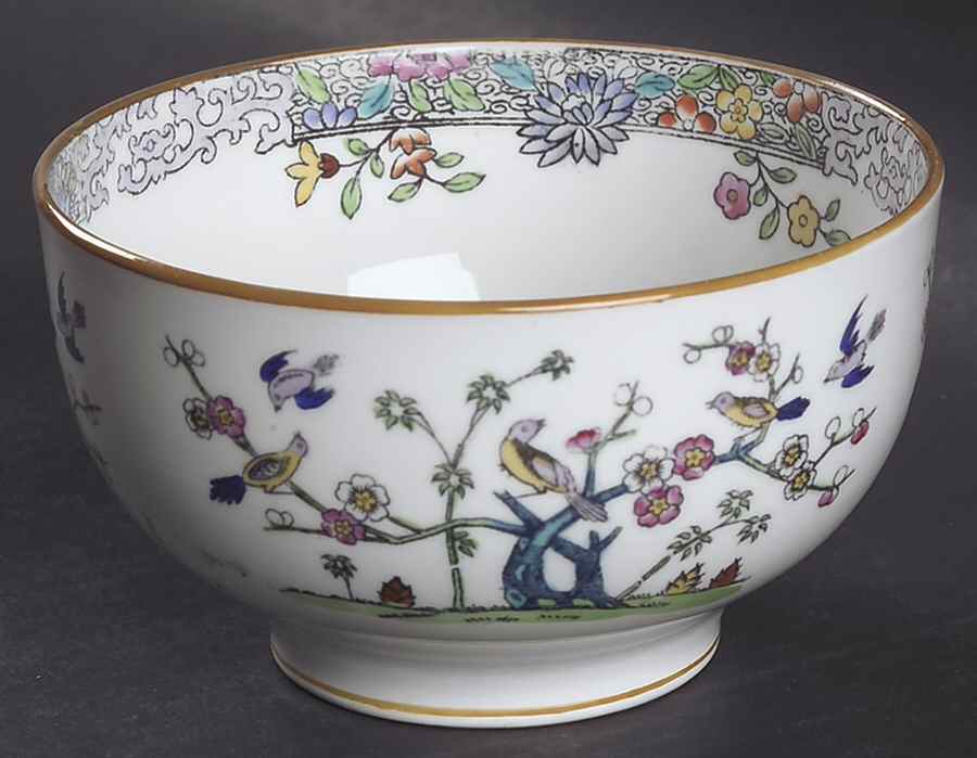 Emperor's Garden Cranberry Bowl by Minton-1