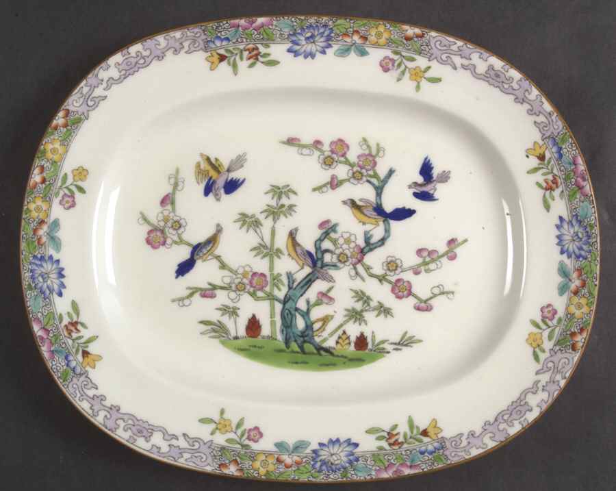 Emperor's Garden 10" Oval Serving Platter by Minton-1