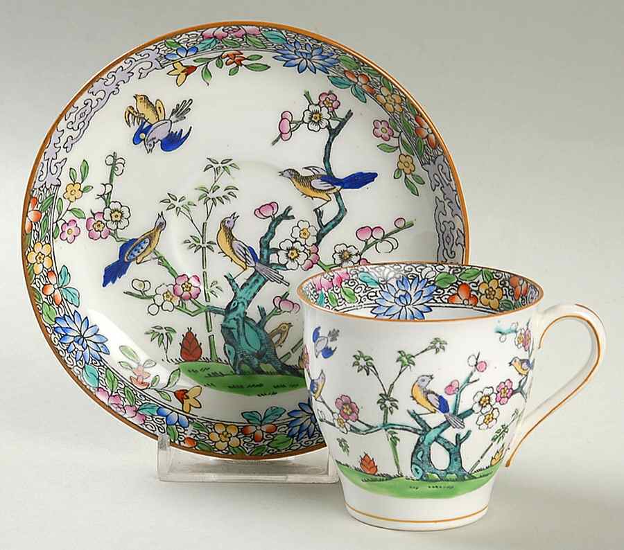 Emperor's Garden Flat Demitasse Cup & Saucer Set by Minton-1
