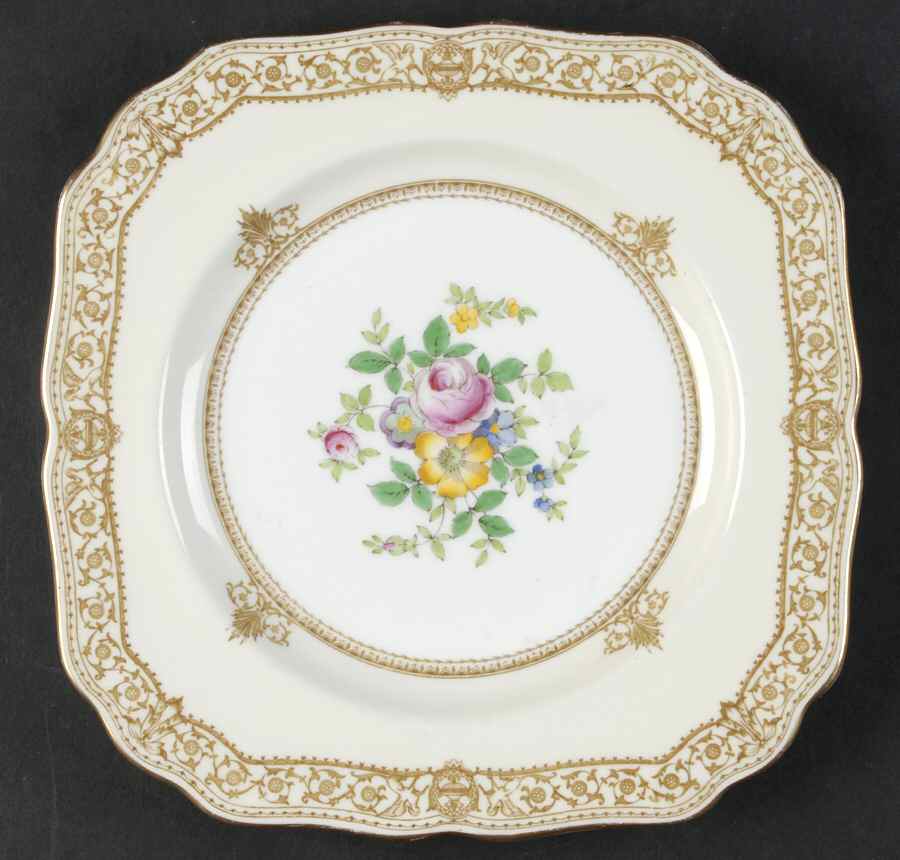English Rose Square Salad Plate by Minton-1