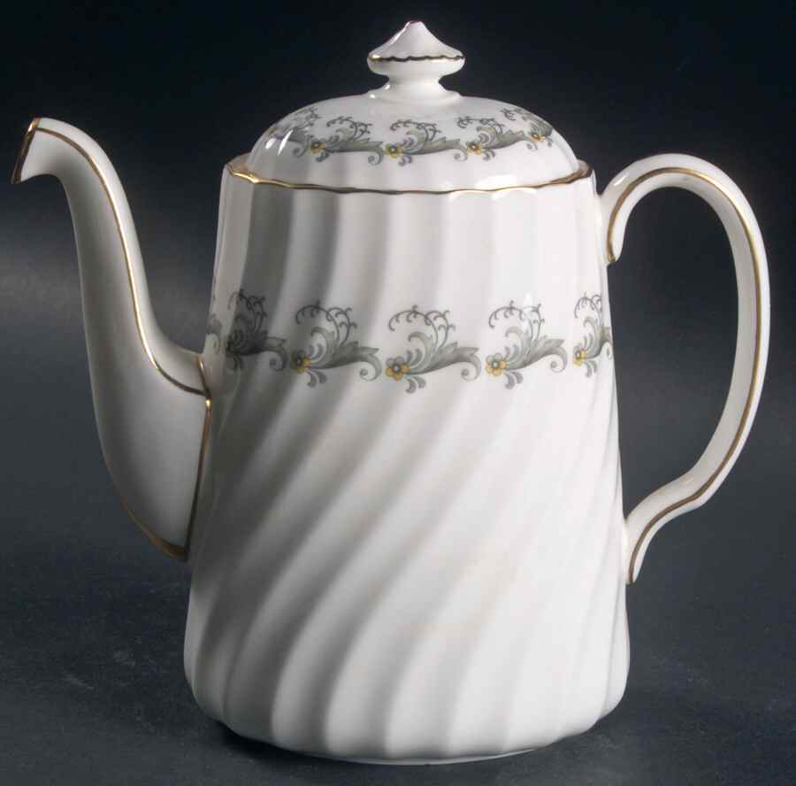 Ermine Mini Coffee Pot & Lid by Minton-1