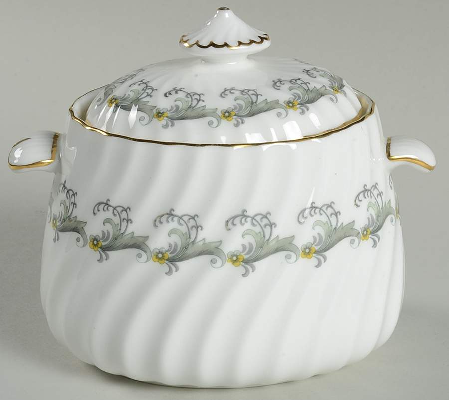 Ermine Sugar Bowl & Lid by Minton-1