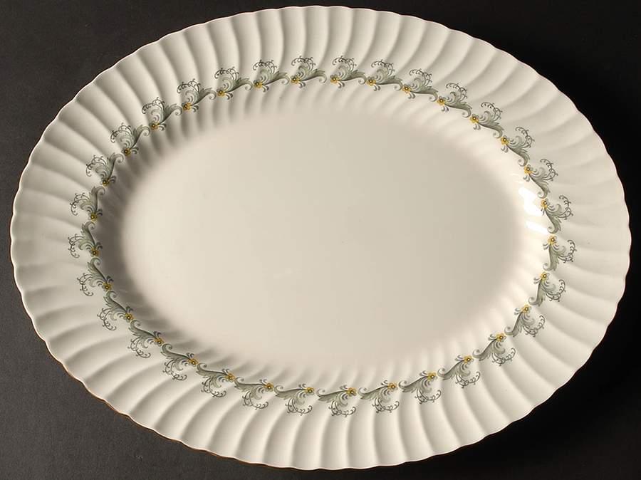 Ermine 17" Oval Serving Platter by Minton-1