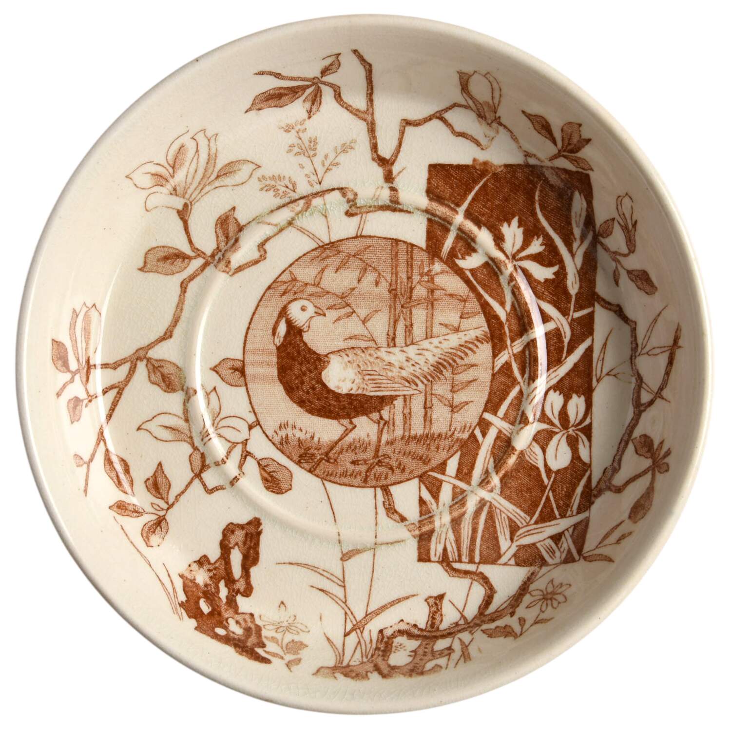 Faisan (Brown) Saucer by Minton-1