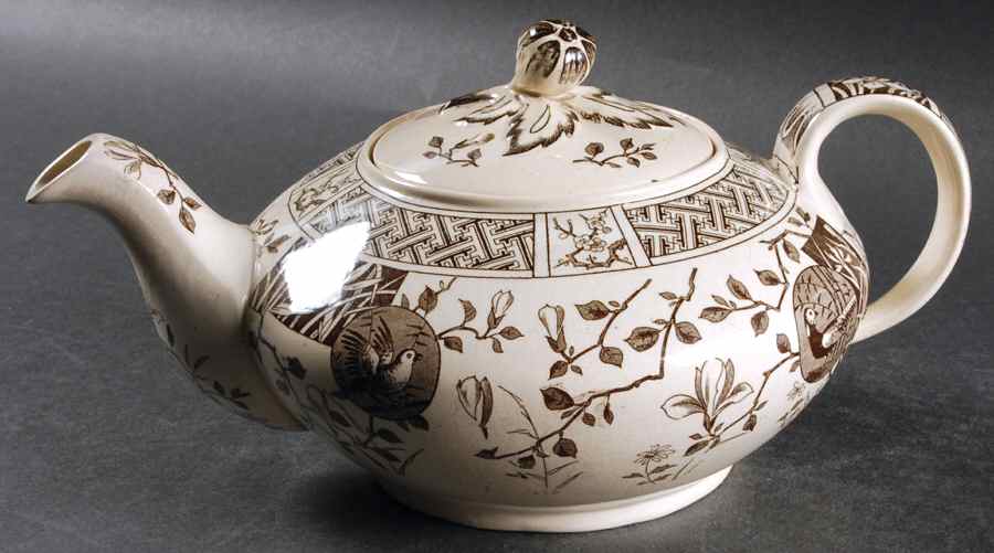 Faisan (Brown) Teapot & Lid by Minton-1