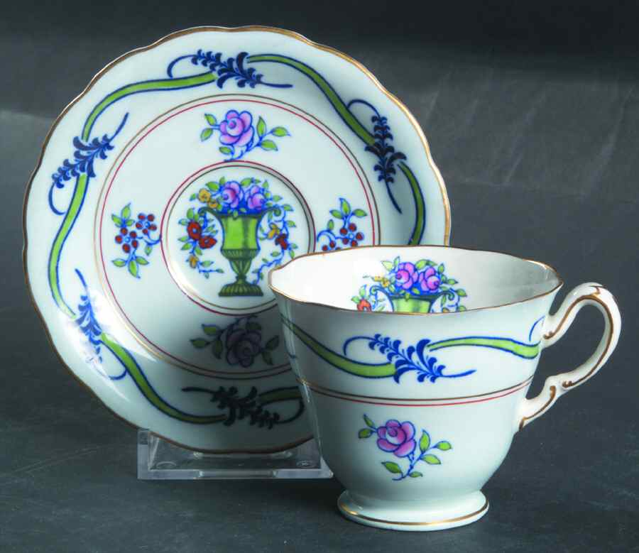 Falmouth Footed Demitasse Cup & Saucer Set by Minton-1