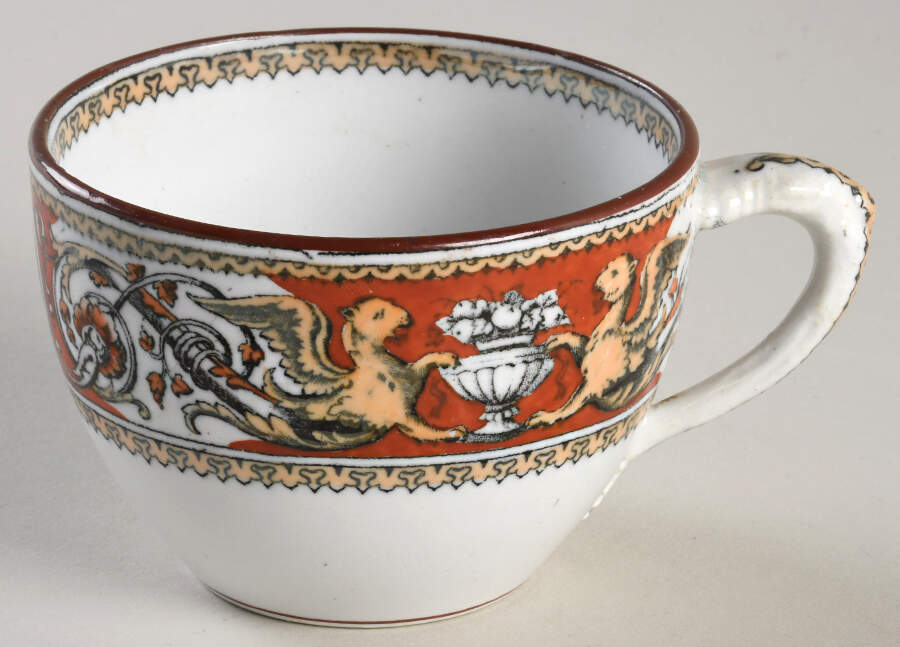 Florentine Red (No Center) Flat Cup by Minton-1