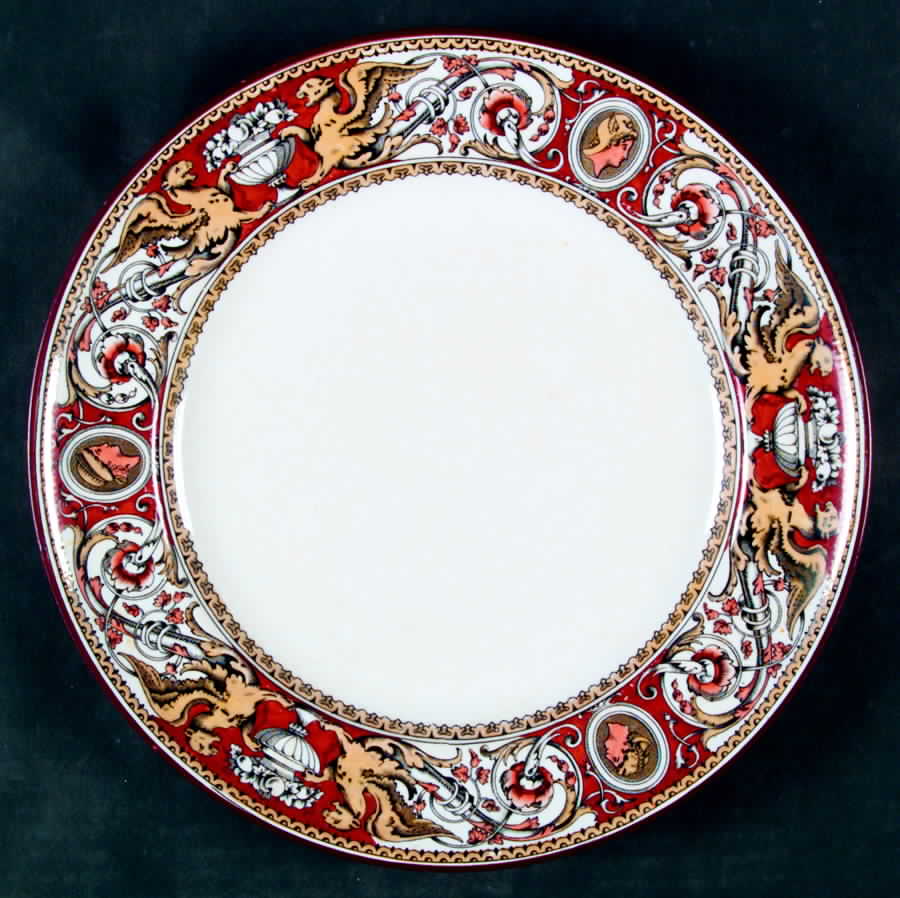 Florentine Red (No Center) Dinner Plate by Minton-1