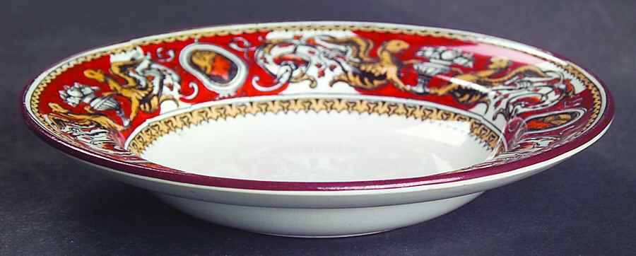 Florentine Red (No Center) Rim Fruit/Dessert (Sauce) Bowl by Minton-1