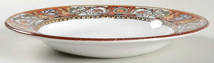 Florentine Red (No Center) Rim Fruit/Dessert (Sauce) Bowl by Minton-1