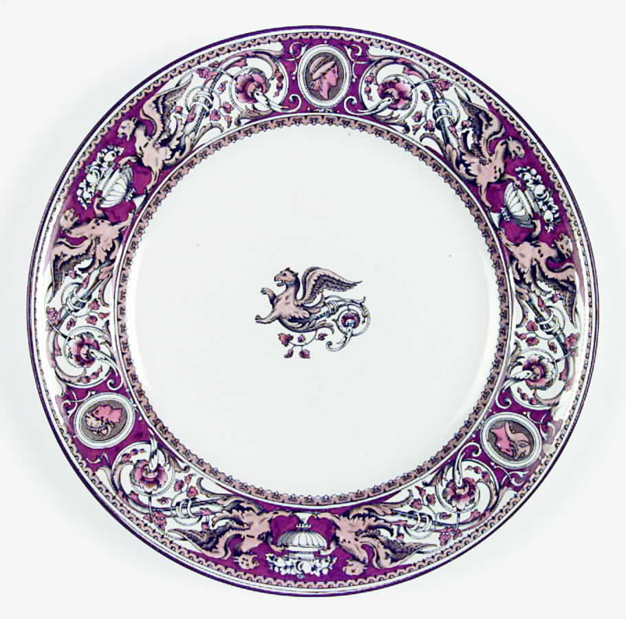 Florentine Red (Griffin Center) Dinner Plate by Minton-1