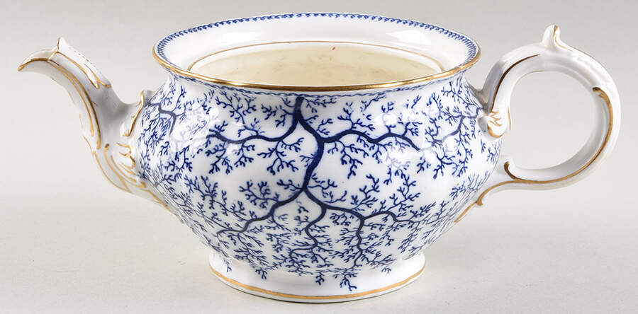 Fibre Blue Teapot No Lid by Minton-1