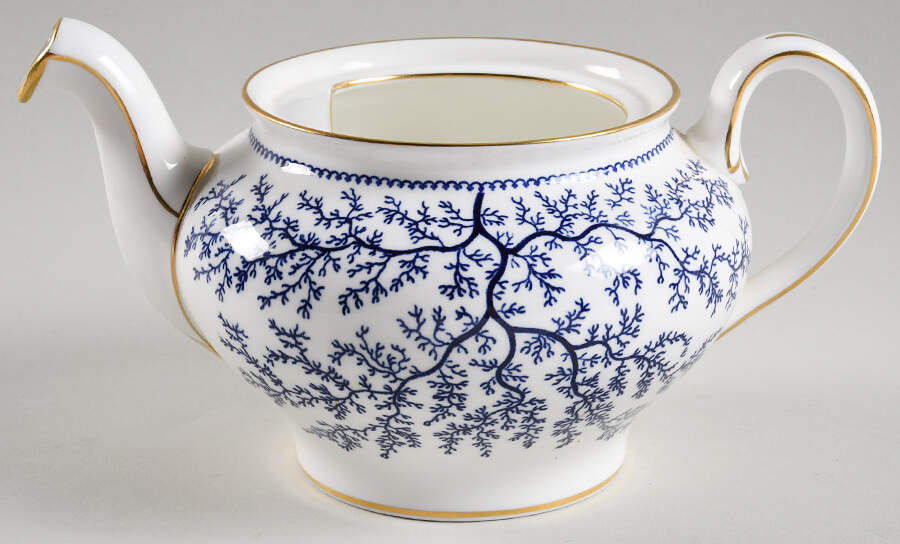 Fibre Blue Teapot No Lid by Minton-1