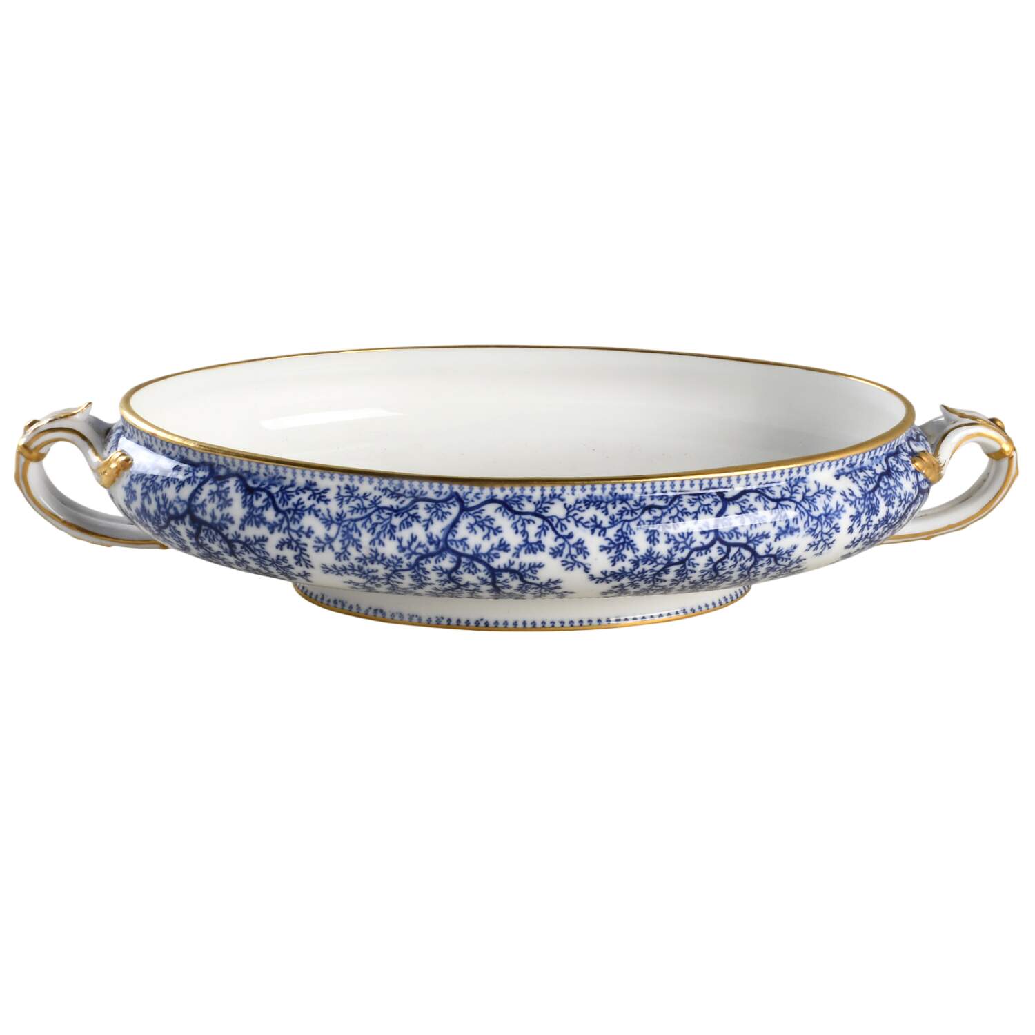Fibre Blue Oval Vegetable No Lid by Minton-1