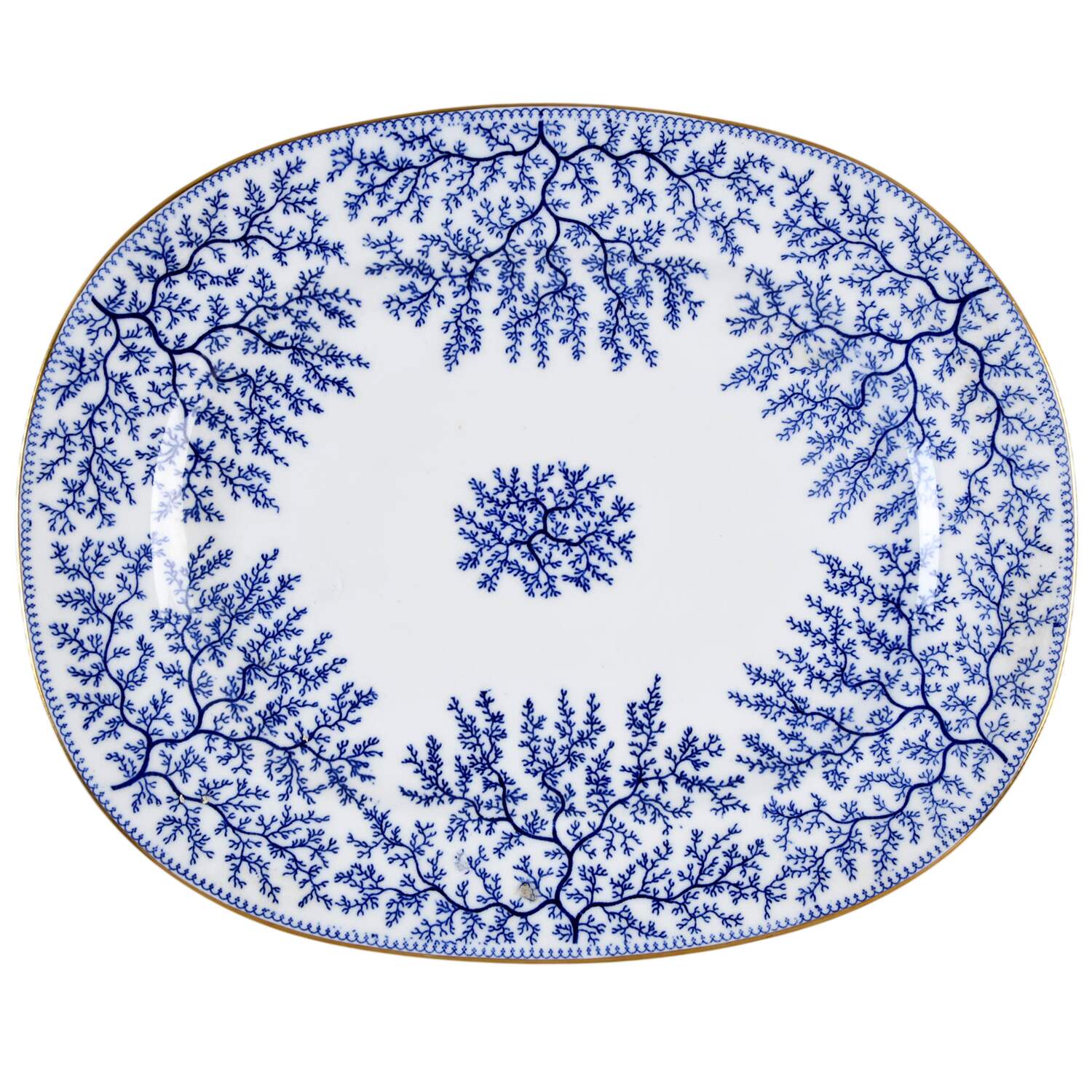 Fibre Blue 12" Oval Serving Platter by Minton-1