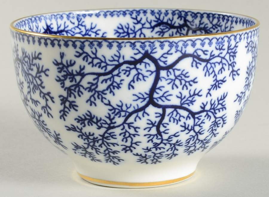 Fibre Blue Mini Open Sugar Bowl by Minton-1