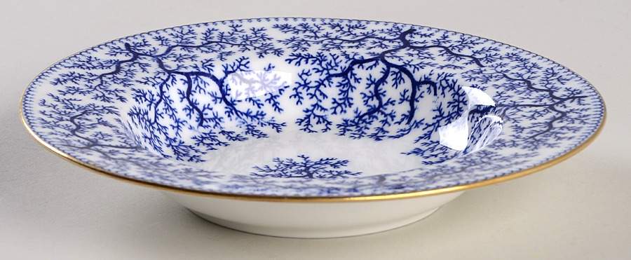 Fibre Blue Rim Fruit/Dessert (Sauce) Bowl by Minton-1