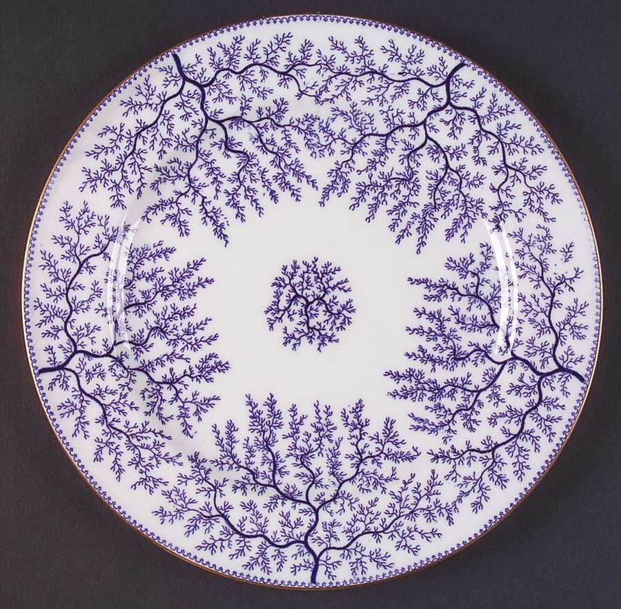 Fibre Blue Dinner Plate by Minton-1