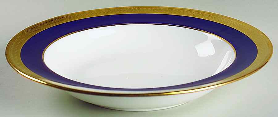G6262 (Cobalt Blue Band) Large Rim Soup Bowl by Minton-1