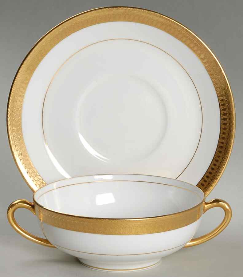 G6285 Flat Cream Soup Bowl & Saucer Set by Minton-1