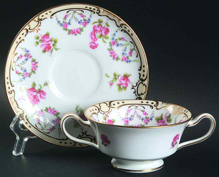 G7261 Footed Bouillon Cup & Saucer by Minton-1