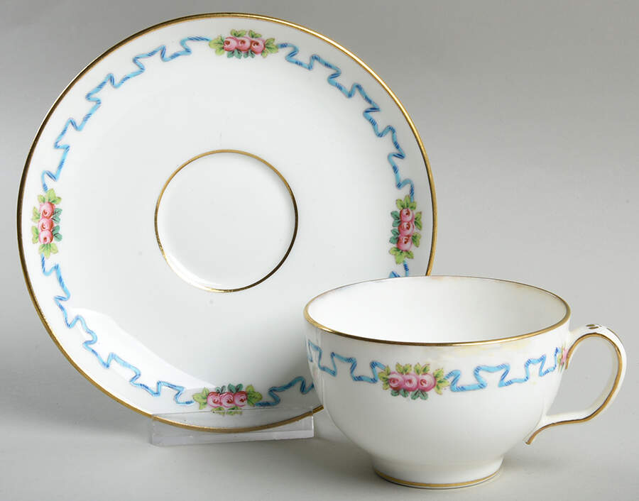 G9015 Flat Cup & Saucer Set by Minton-1