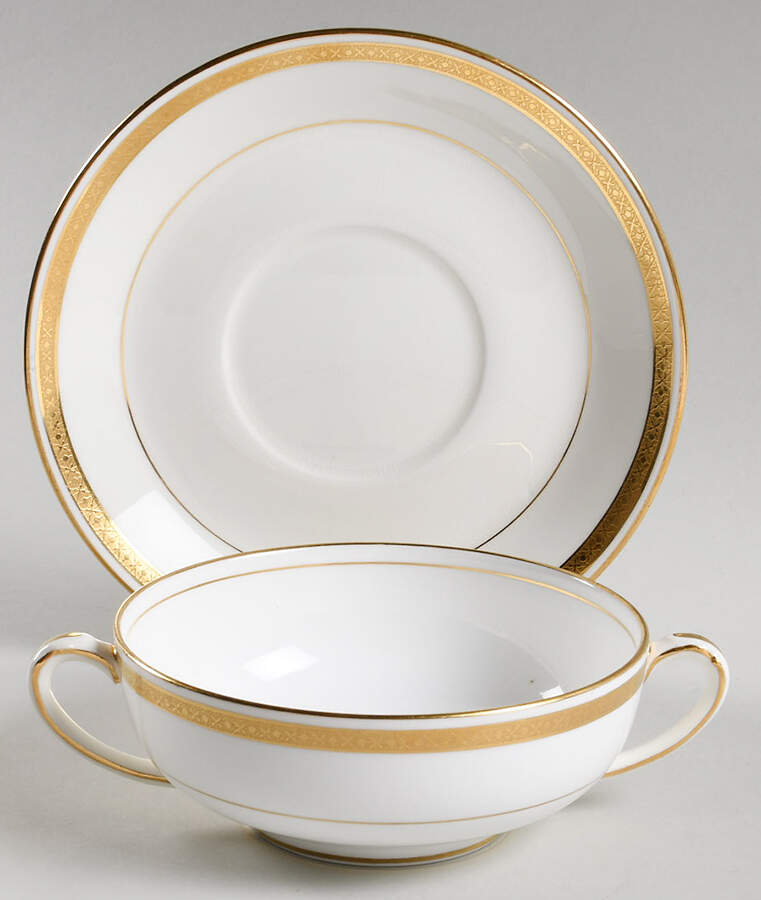 G9816 Flat Cream Soup Bowl & Saucer Set by Minton-1