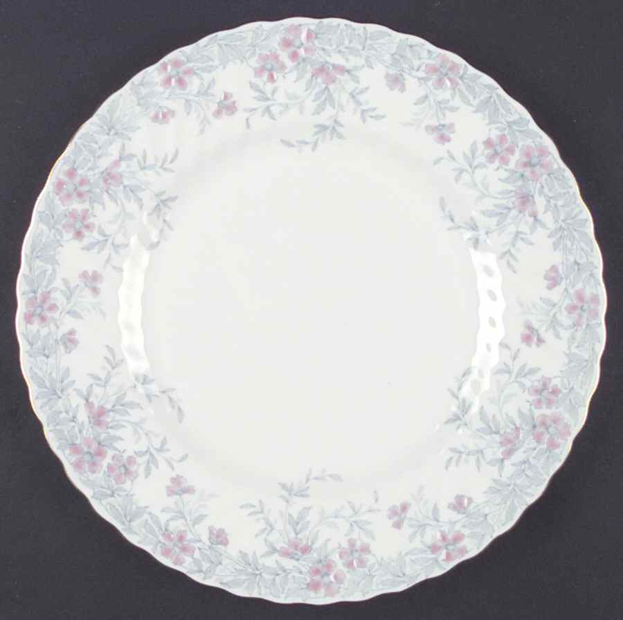 Garden Pinks Pink and Grey Dinner Plate by Minton-1