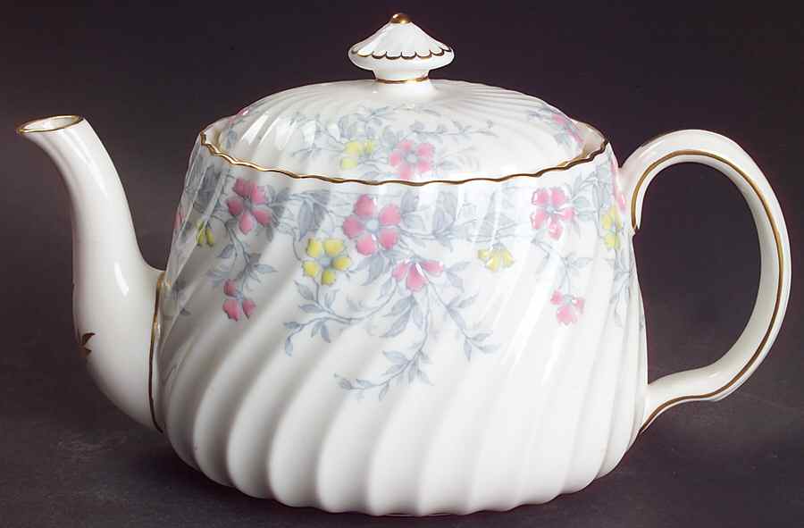 Garden Pinks Pink and Yellow Small Teapot & Lid by Minton-1