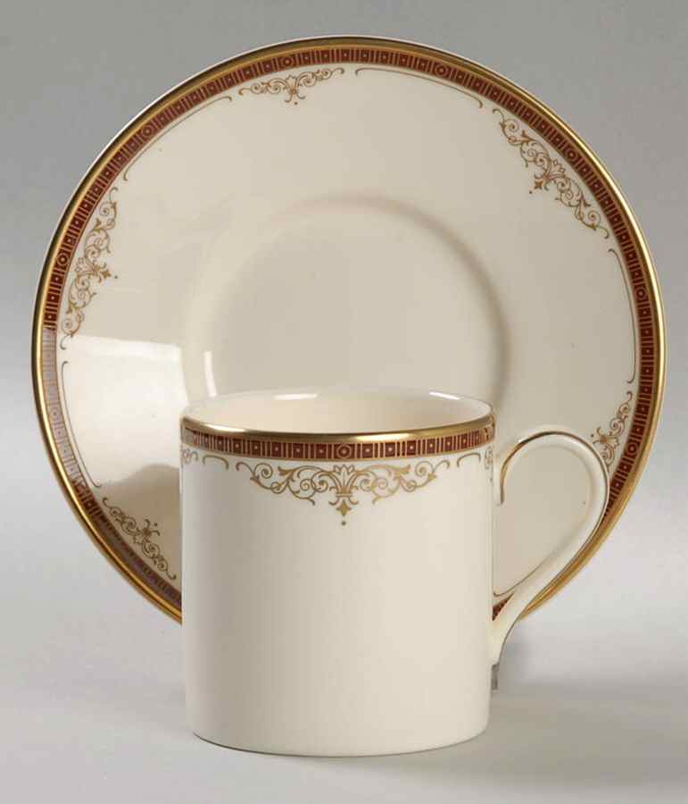 Gloucester Flat Demitasse Cup & Saucer Set by Minton-1