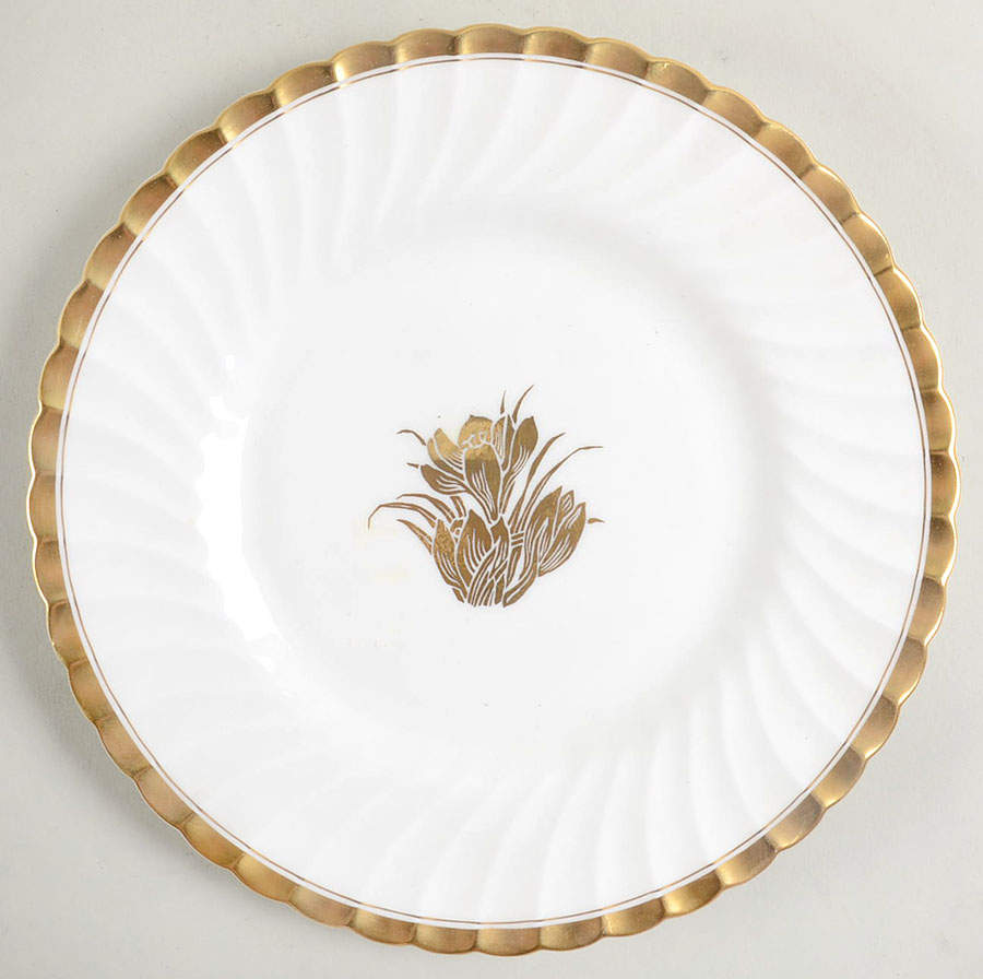 Gold Crocus Luncheon Plate by Minton-1