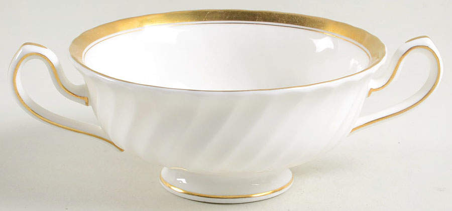 Gold Crocus Footed Cream Soup Bowl by Minton-1