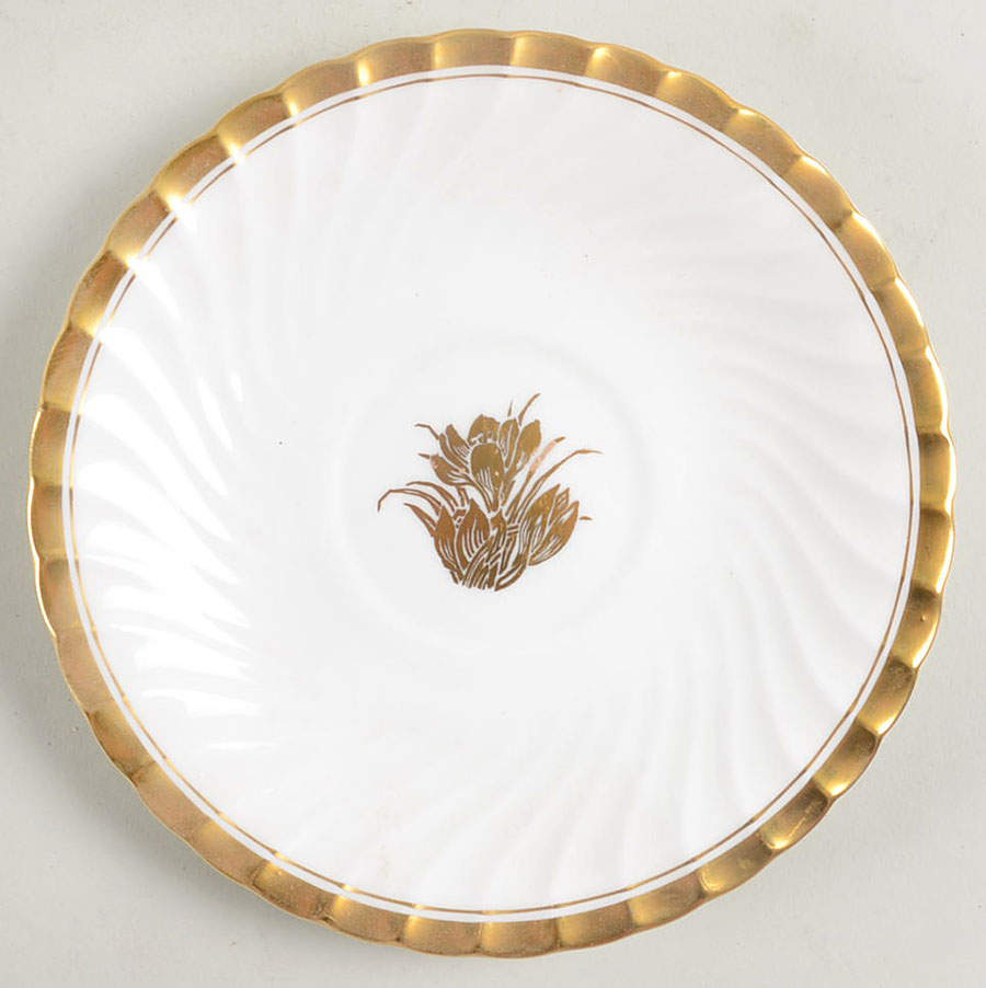 Gold Crocus Saucer for Cream Soup Bowl by Minton-1