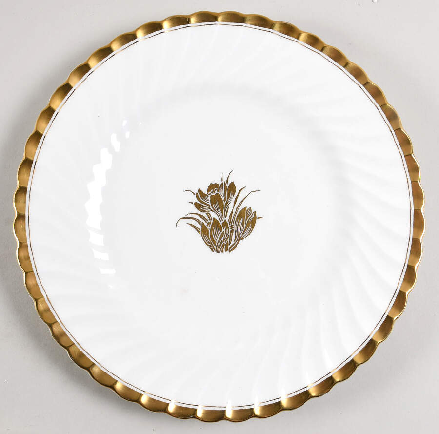 Gold Crocus Dinner Plate by Minton-1