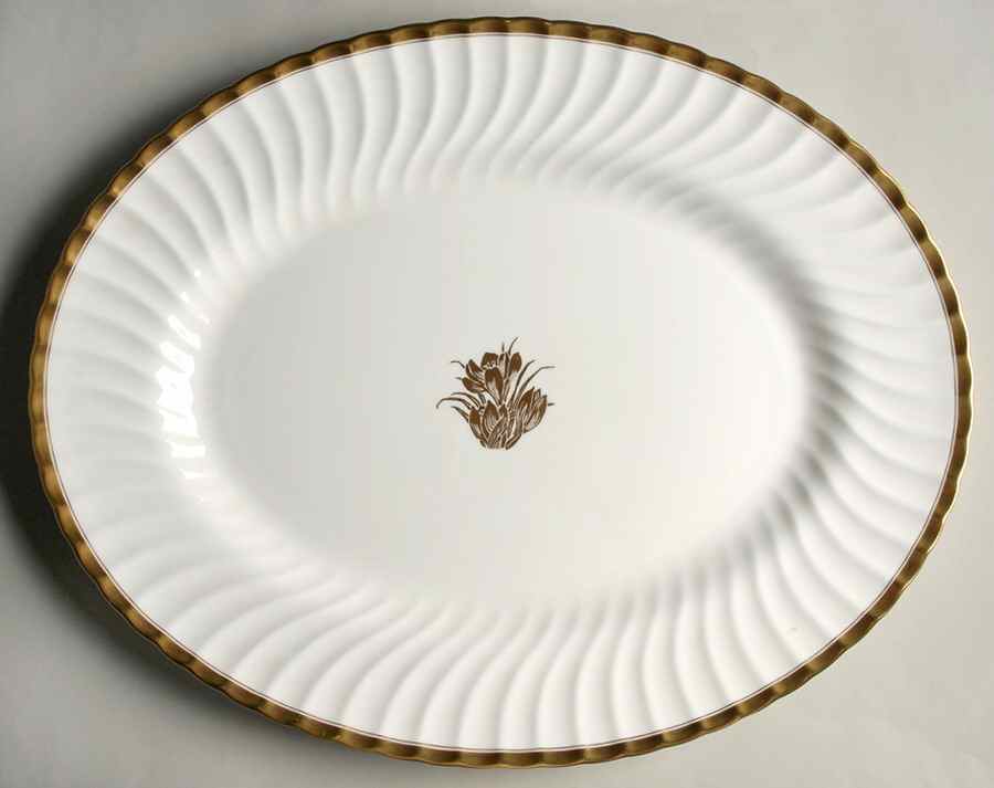 Gold Crocus 18" Oval Serving Platter by Minton-1
