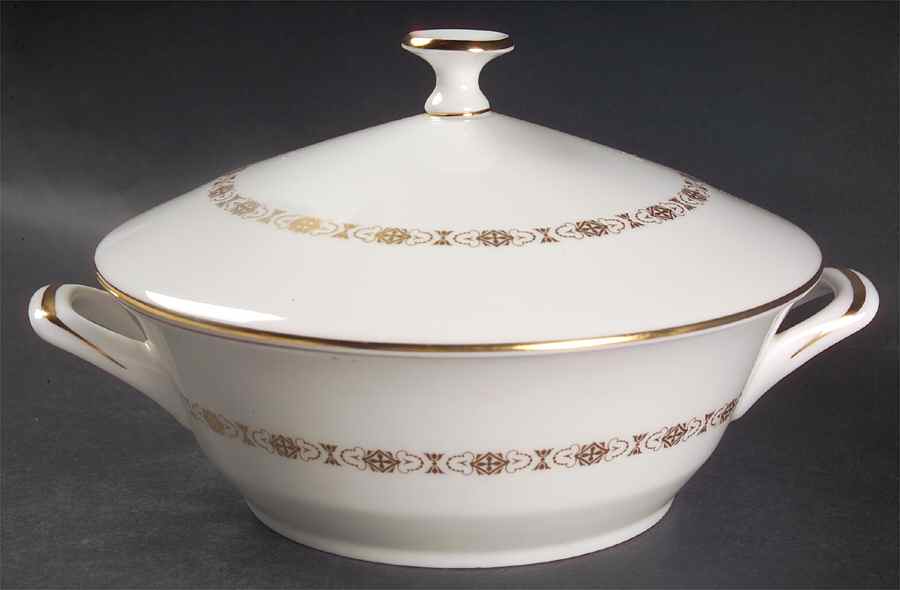 Golden Diadem Round Covered Vegetable by Minton-1