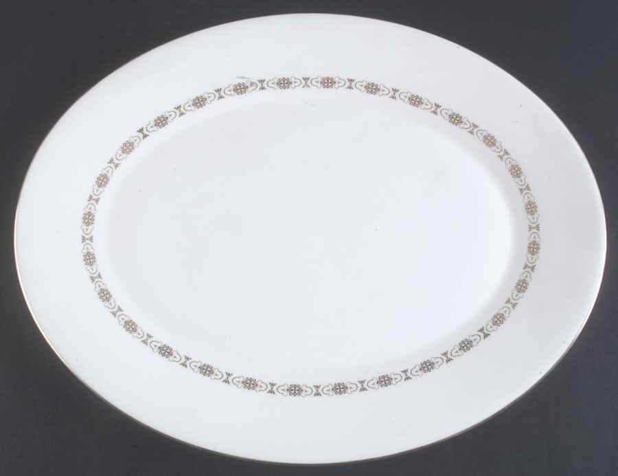 Golden Diadem 15" Oval Serving Platter by Minton-1