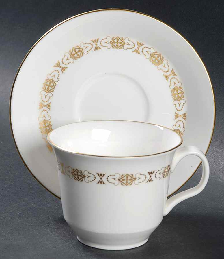 Golden Diadem Footed Demitasse Cup & Saucer Set by Minton-1