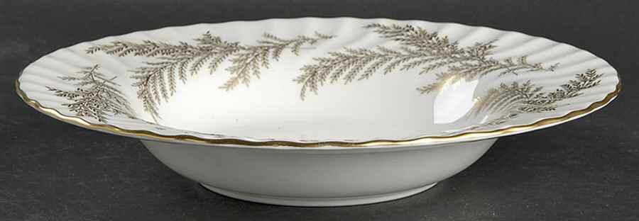 Golden Fern Large Rim Soup Bowl by Minton-1