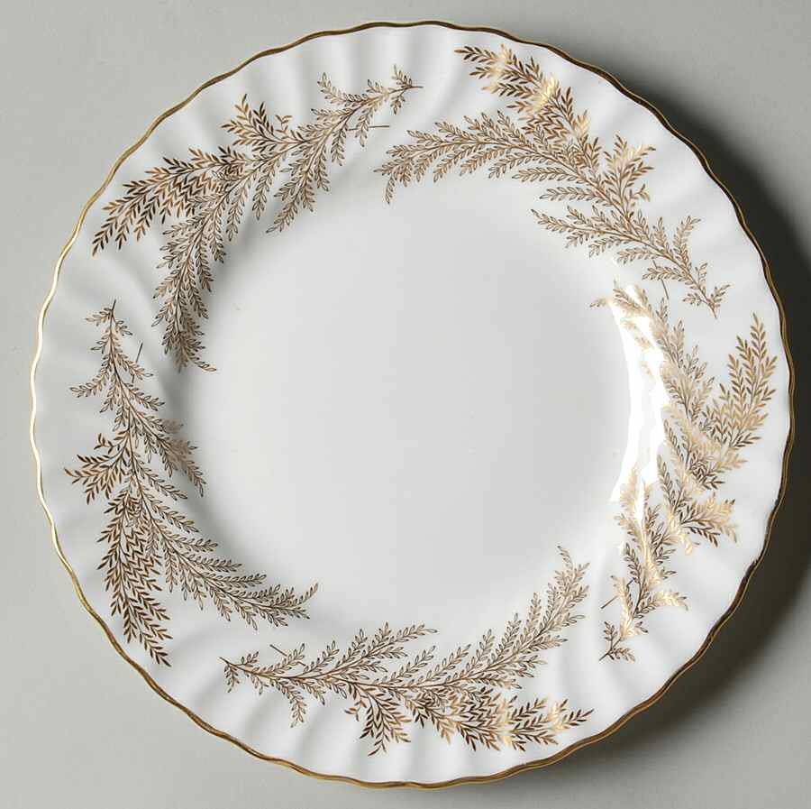 Golden Fern Salad Plate by Minton-1