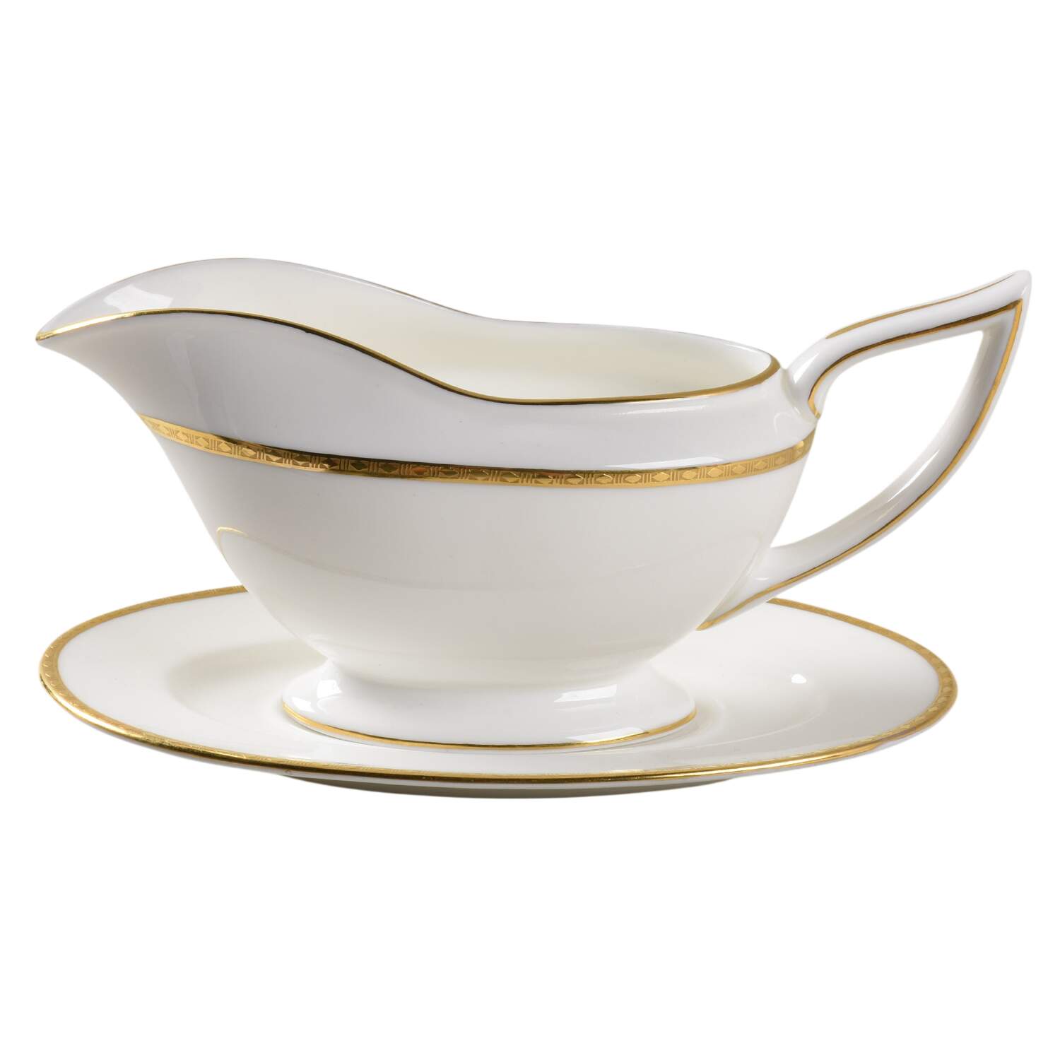 Golden Heritage Gravy Boat & Underplate by Minton-1