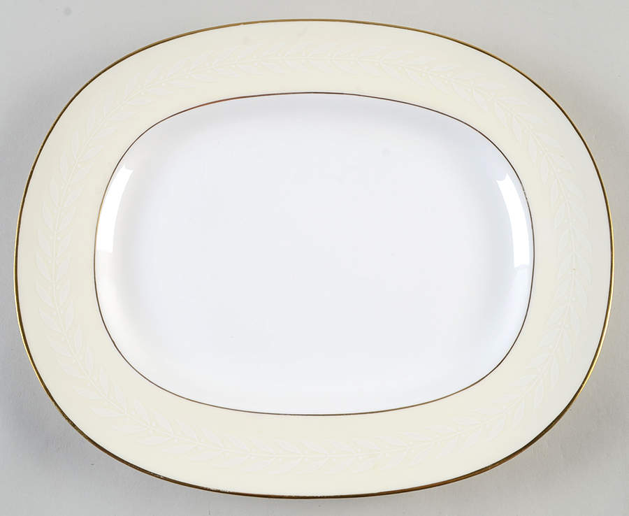 Gold Laurel 13" Oval Serving Platter by Minton-1