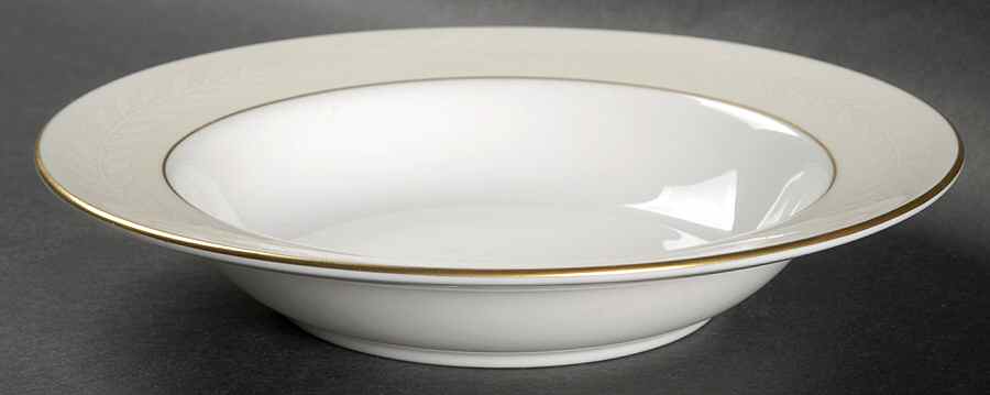 Gold Laurel Rim Soup Bowl by Minton-1