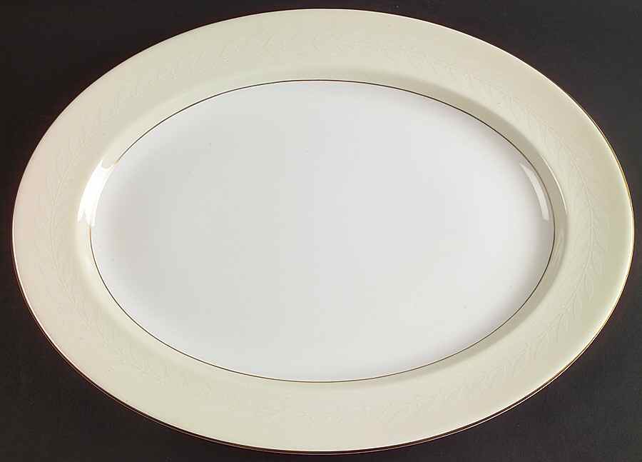 Gold Laurel 16" Oval Serving Platter by Minton-1