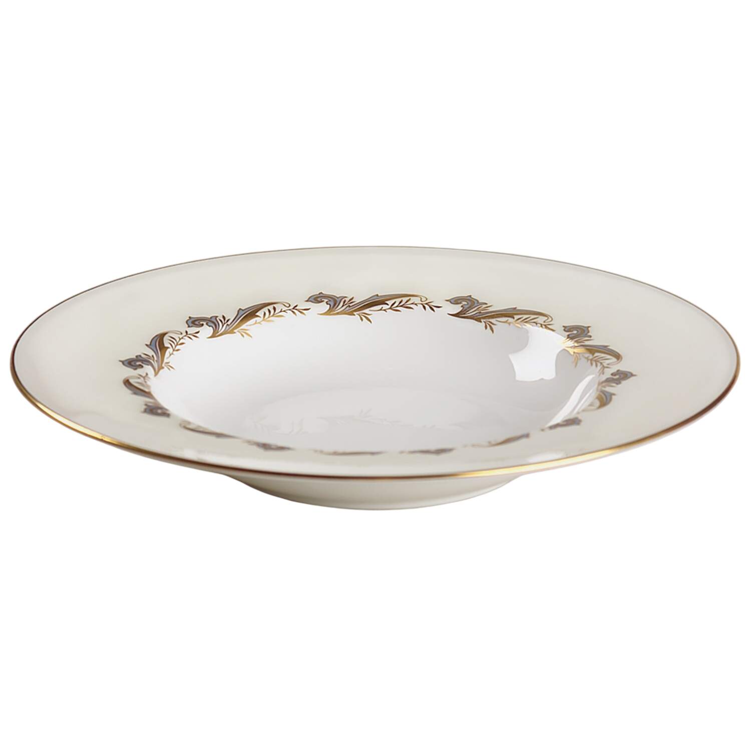 Gold Laurentian Large Rim Soup Bowl by Minton-1