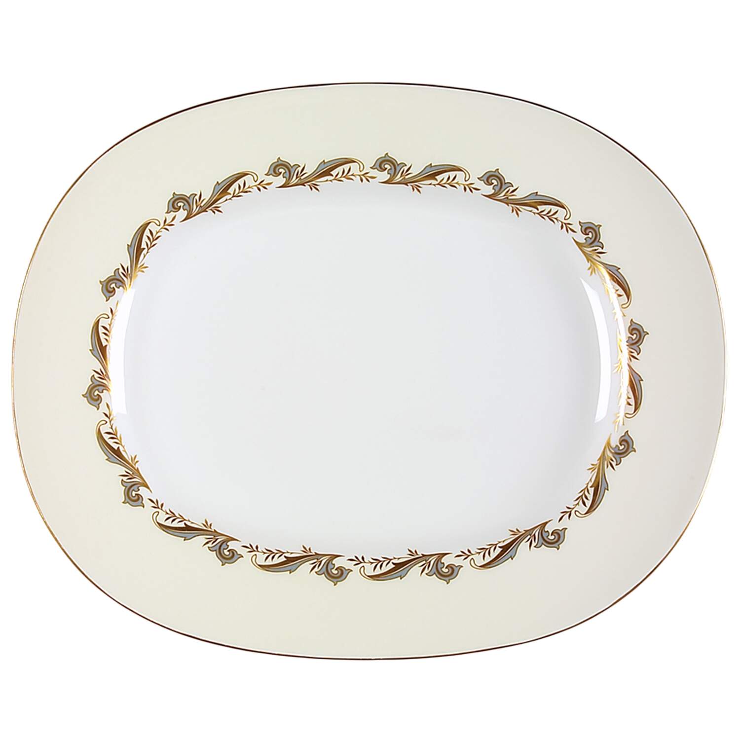 Gold Laurentian 12" Oval Serving Platter by Minton-1