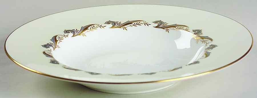 Gold Laurentian Large Rim Soup Bowl by Minton-1