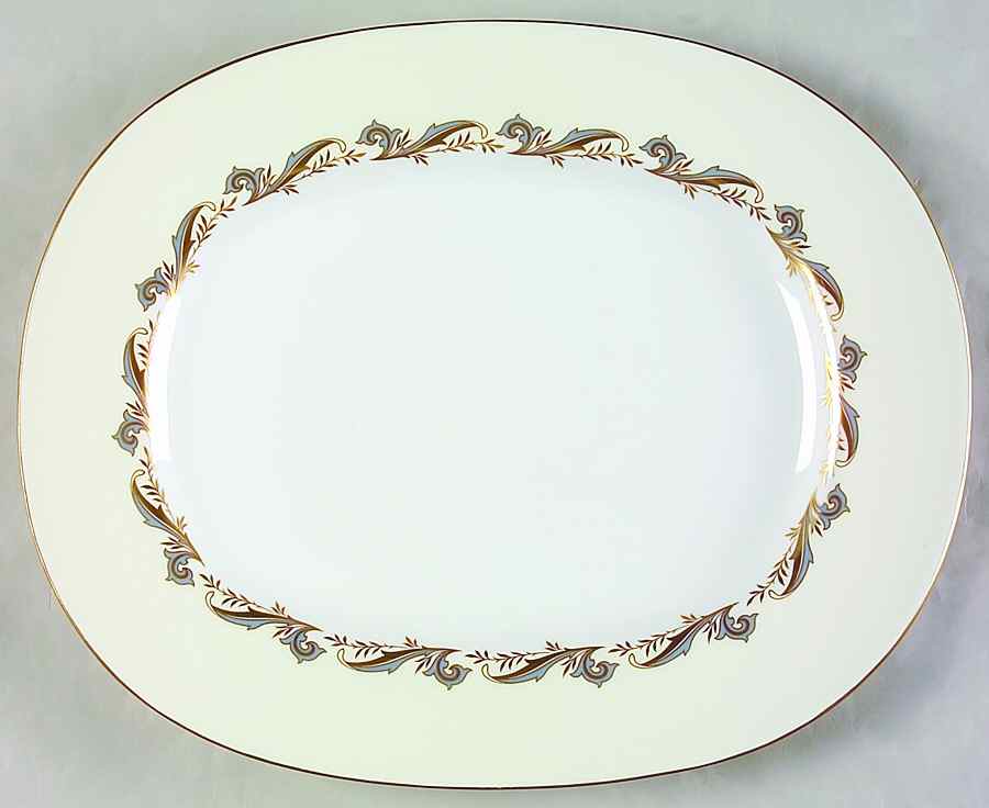 Gold Laurentian 12" Oval Serving Platter by Minton-1